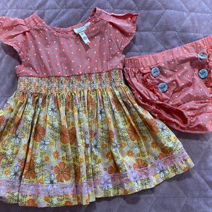 Matilda Jane 3-6 months baby dress with matching bloomers